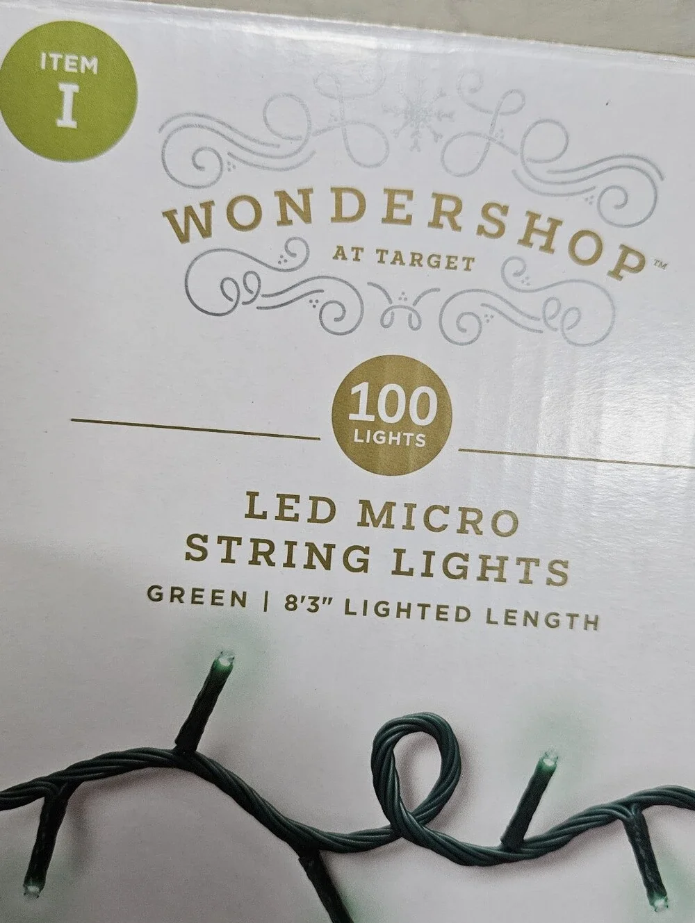 WONDERSHOP Green & Blue LED Micro String Lights New Christmas Holiday Decor